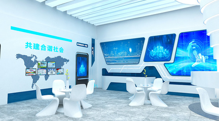 前鋒公司企業(yè)科技展廳設(shè)計3D效果圖