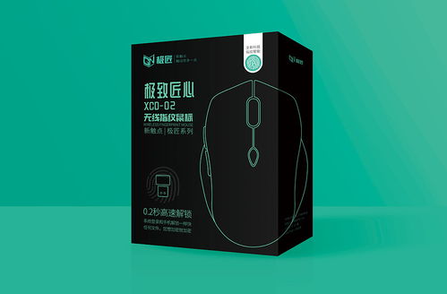 極匠無線指紋鼠標包裝設計案原創作品